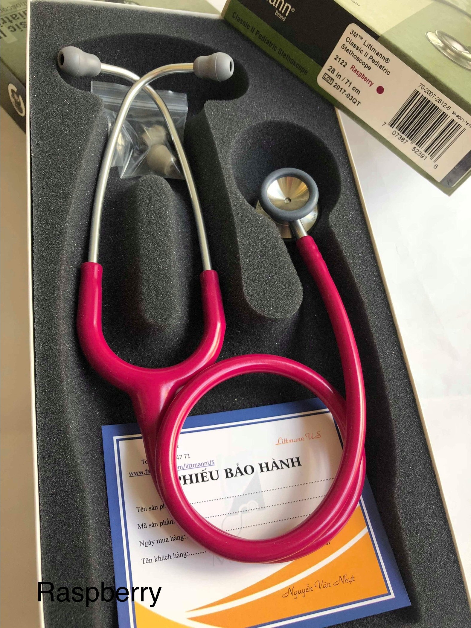 Littmann Classic Ii Raspberry Ống nghe Littmann® Classic II Pediatric Raspberry 2122