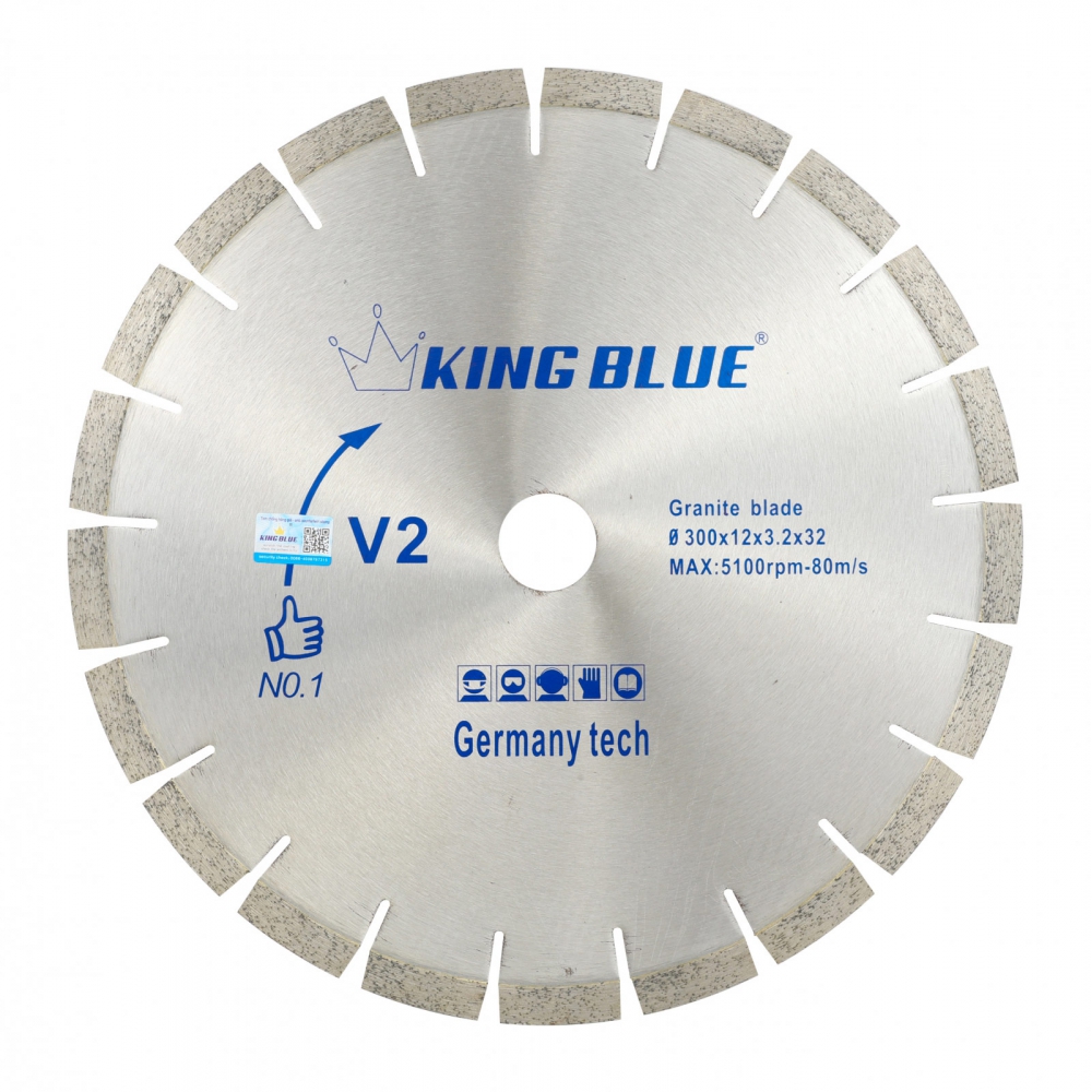 Lưỡi Cắt Đá Granite King Blue V2-300x32x3.2x12R