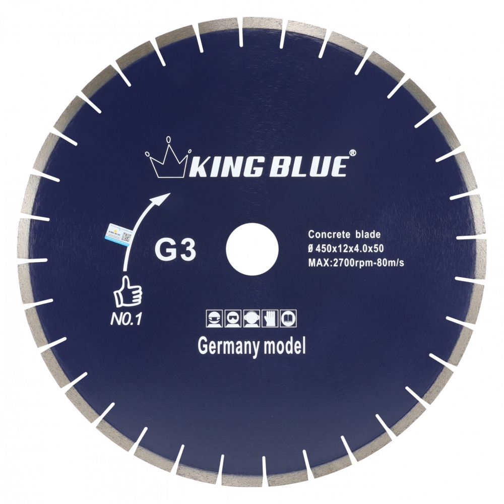 Lưỡi Cắt Bê Tông, Nhựa Đường King Blue G3-450x50x4.0x12R