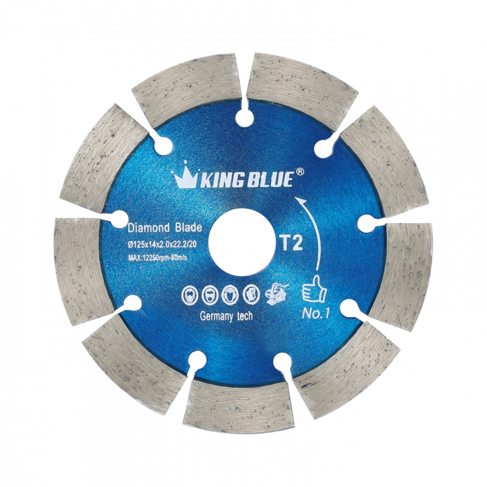 Lưỡi Cắt Đá Granite King Blue T2-125x2.0x14R