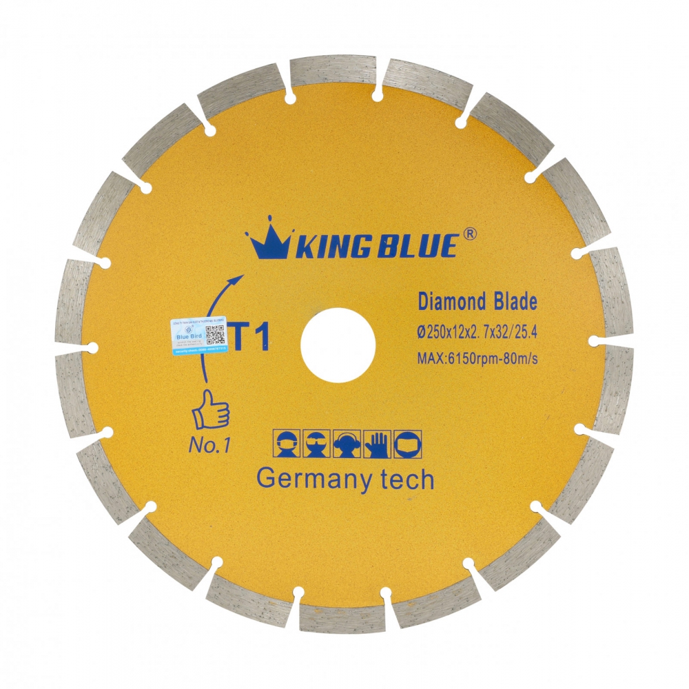 Lưỡi Cắt Đá Granite King Blue T1-250x2.7x12R