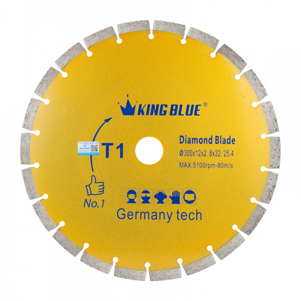 Lưỡi Cắt Đá Granite King Blue T1-300x2.8x12R