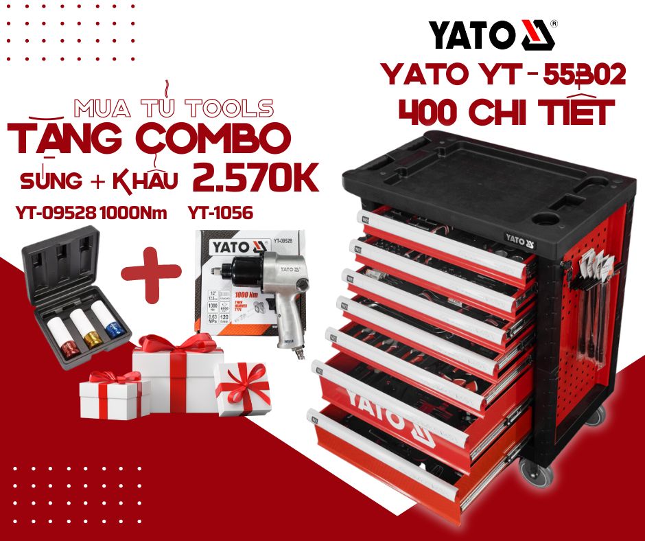 Tủ đồ nghề cao cấp 400 chi tiết YATO YT-55302