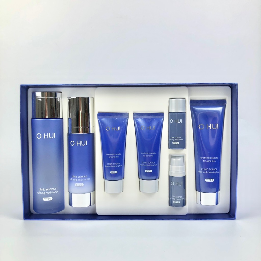 Set ohui trị mụn tặng chấm mụn ohui xanh 119kw ( 8ae)