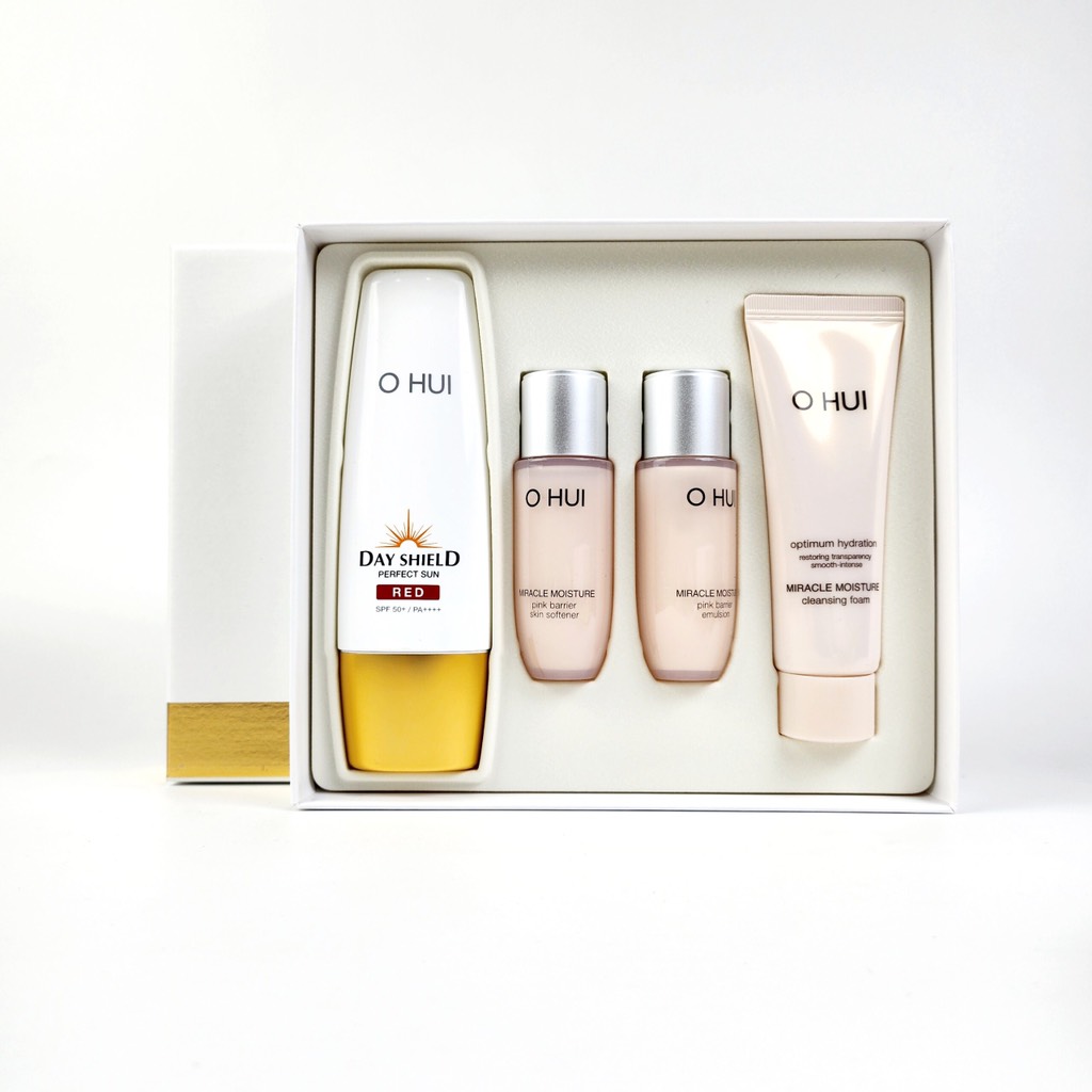 Set kem chống nắng ohui đỏ42kw (20ea)