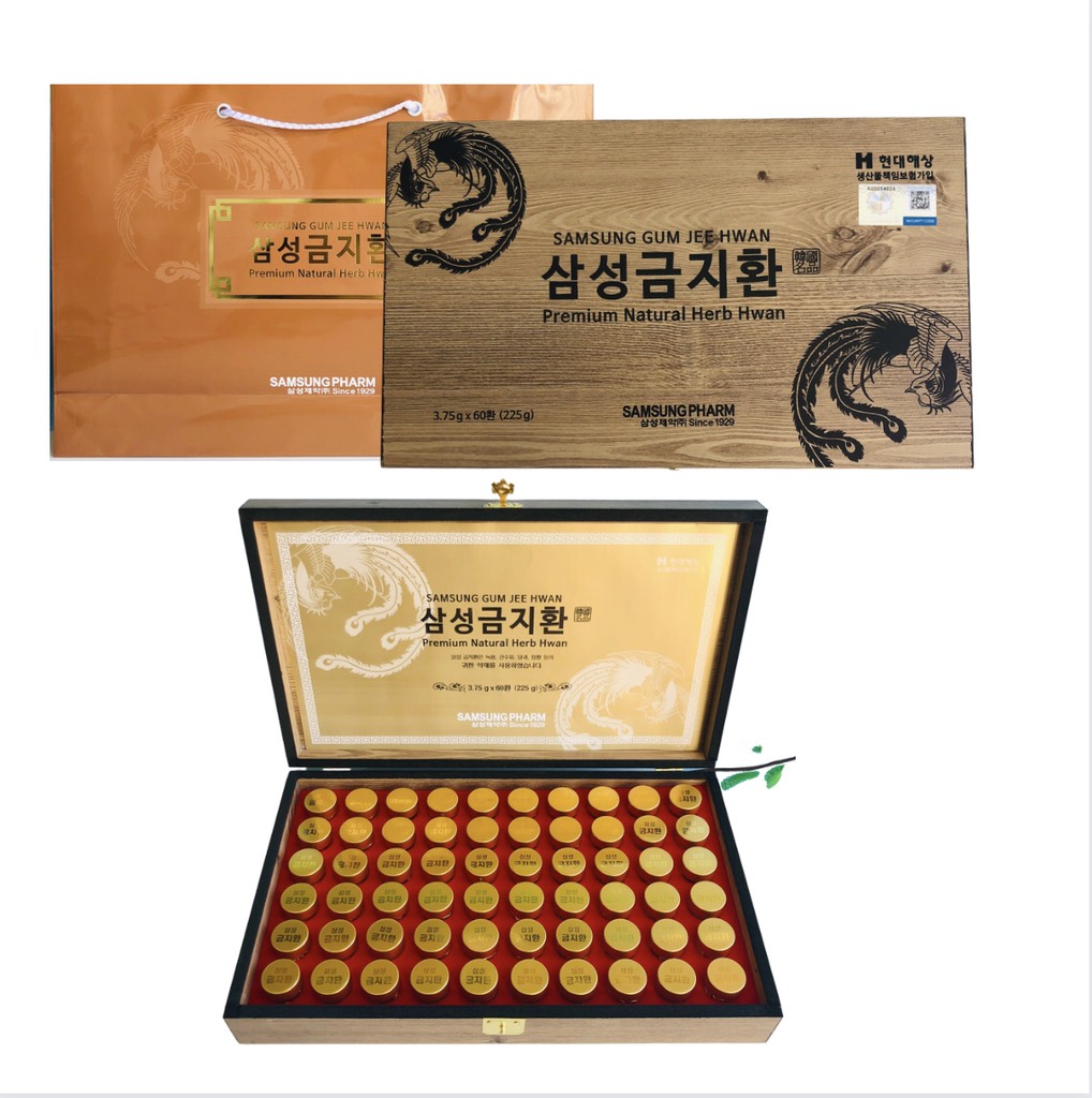 B01-(VAT) Thuốc bổ não cân bằng huyết áp samsung hộp gỗ 60 viên (10ea)