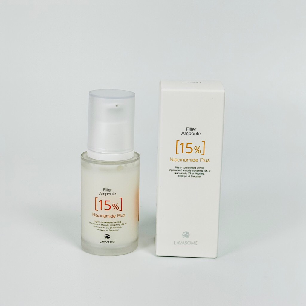 Tinh chất Filler dưỡng trắng 15% Niacinamide 30ml LAVASOME (132ea)