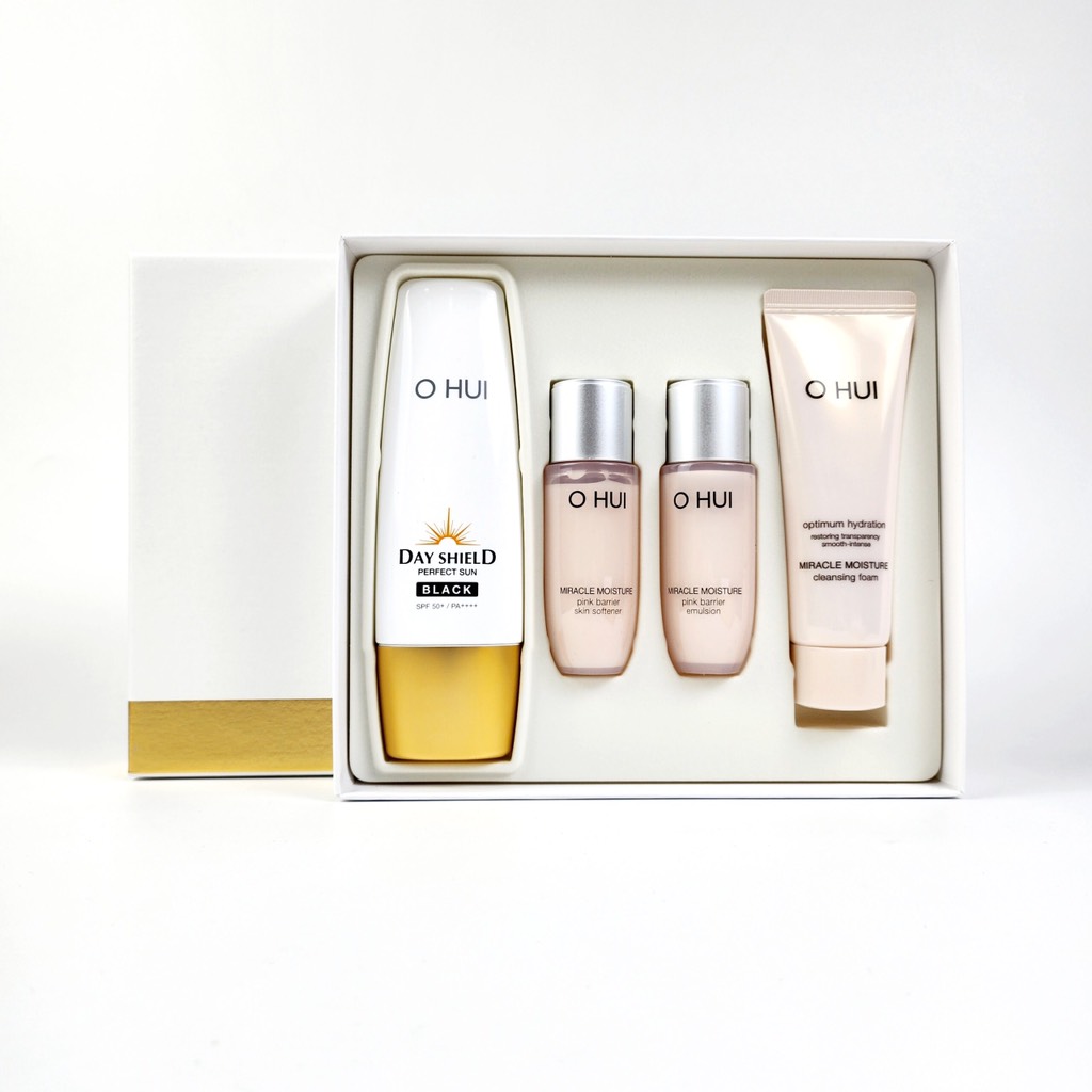 Set kem chống nắng ohui đen 42kw (20ea)