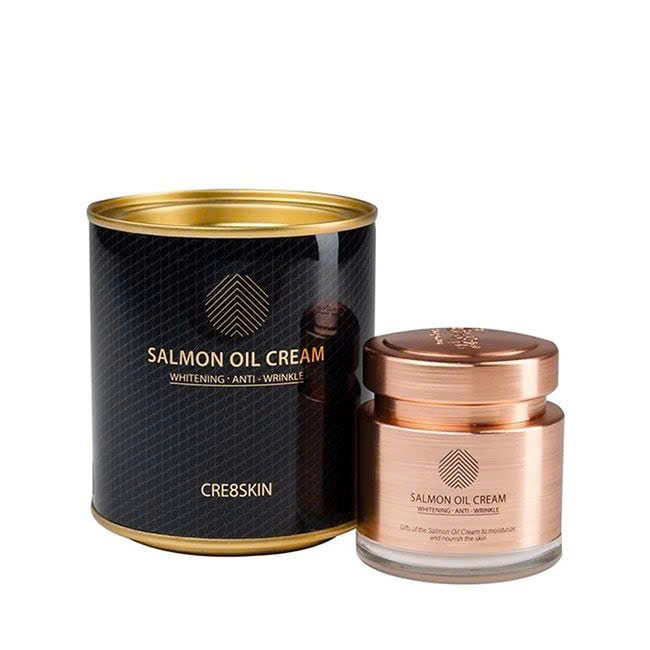 Kem Dưỡng Trắng Da, Chống Lão Hóa Dầu Cá Hồi Cre8skin Salmon Oil Cream 80g – Dưỡng Ẩm, Làm Mịn, Ngừa Thâm Nám