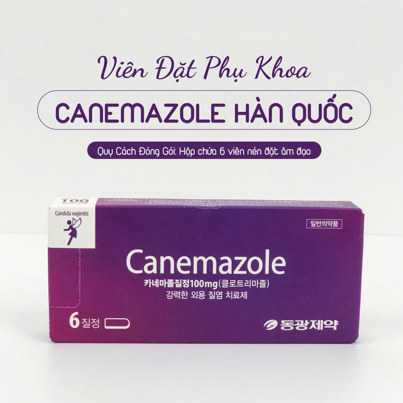Viên đặt phụ khoa Canemazole Hàn Quốc
