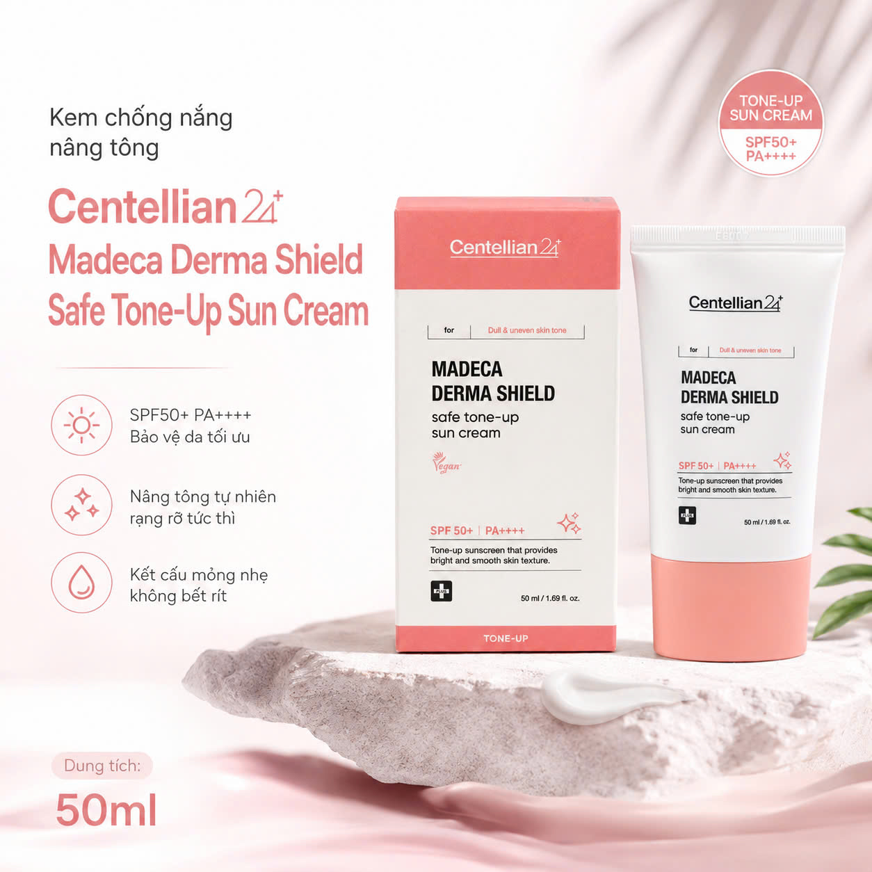 Kem chống nắng nâng tông Centellian24 Madeca Derma Shield Safe Tone-Up Sun Cream