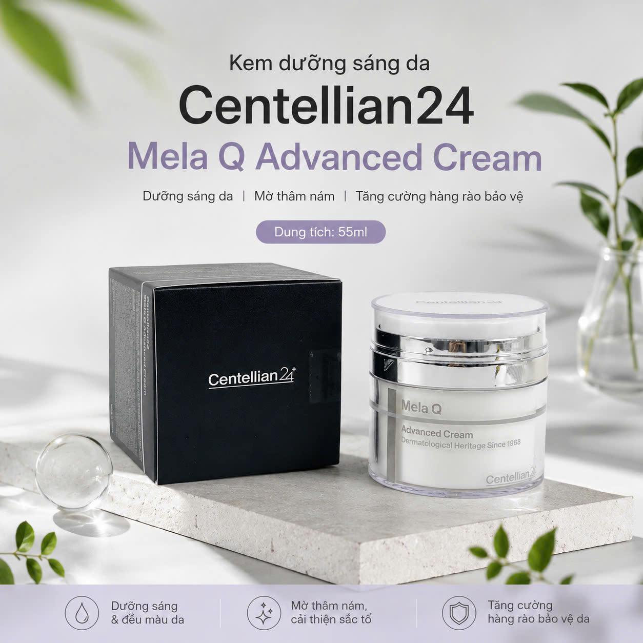 Kem dưỡng sáng da Centellian24 Mela Q Advanced Cream