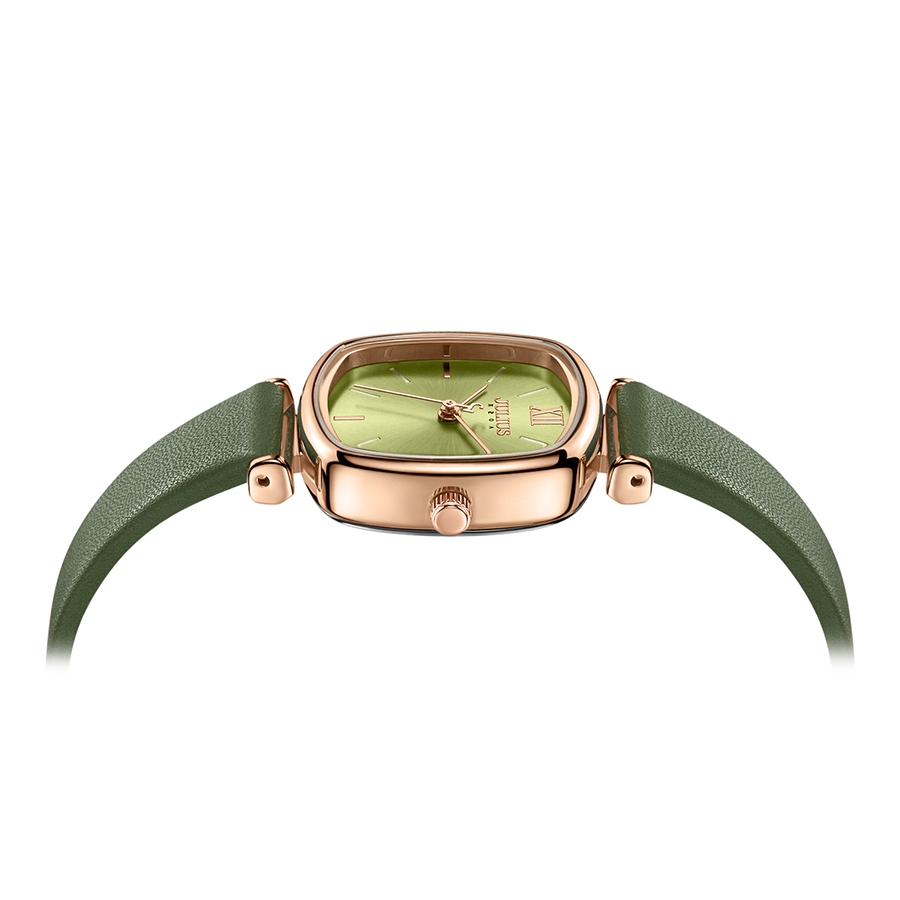 Đồng Hồ Nữ JA-1342B Julius Hàn Quốc Dây Da  (Xanh)