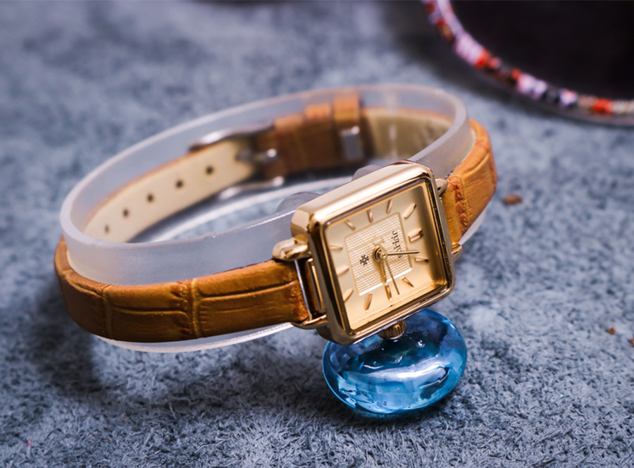 Đồng Hồ Nữ JA-1413A Julius Hàn Quốc Dây Da  (Nâu Nhạt)