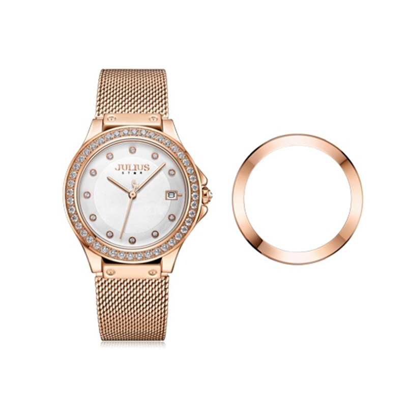 Combo Đồng Hồ Nữ JS-040B Julius Hàn Quốc + Nữ Trang ESME ES141