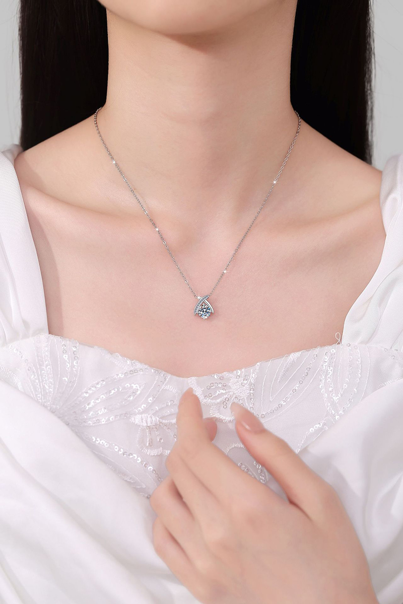 Dây Chuyền ESME ES298AS Kim Cương Đá Moissanite Bạc 925