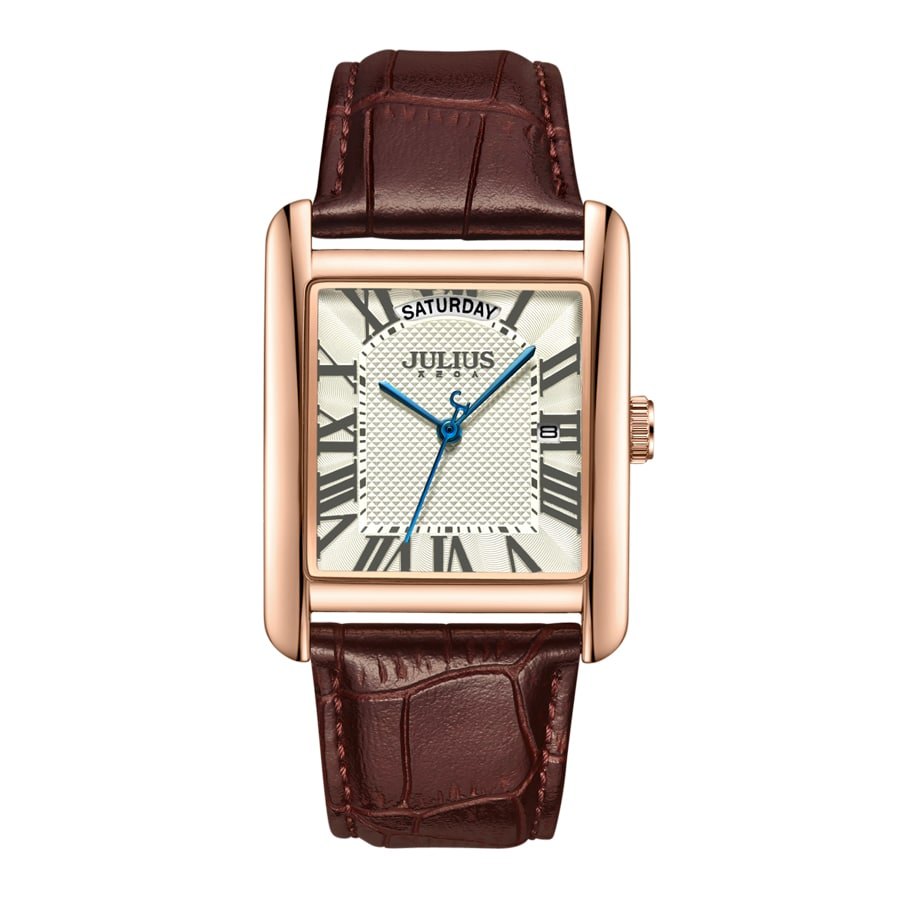 Đồng Hồ Nữ JA-1398C Julius Hàn Quốc Dây Da (Nâu)