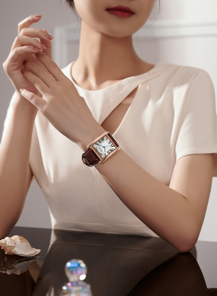 Đồng Hồ Nữ JA-1398C Julius Hàn Quốc Dây Da (Nâu)