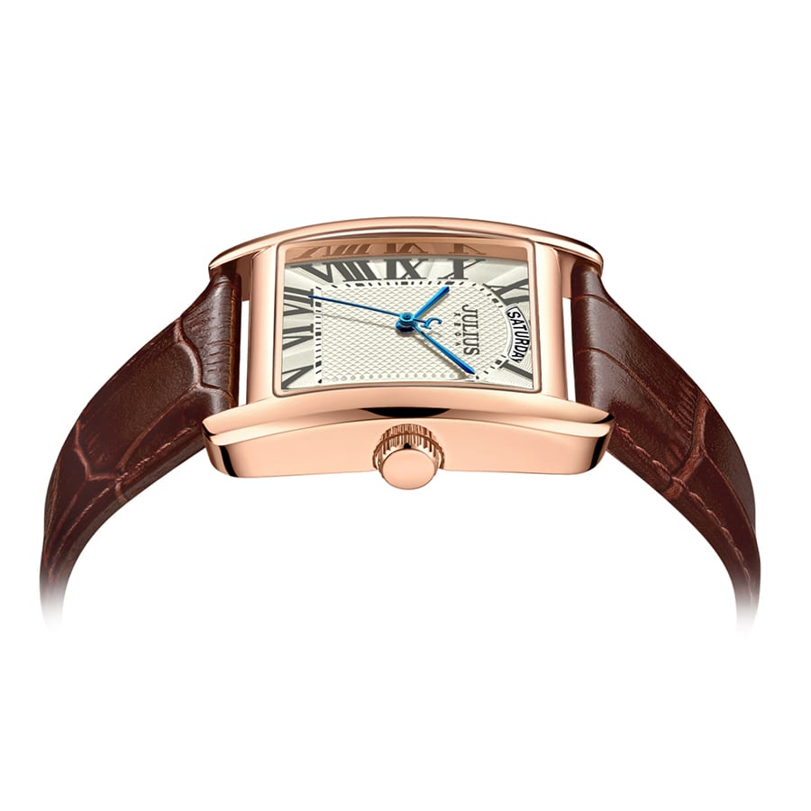 Đồng Hồ Nữ JA-1398C Julius Hàn Quốc Dây Da (Nâu)