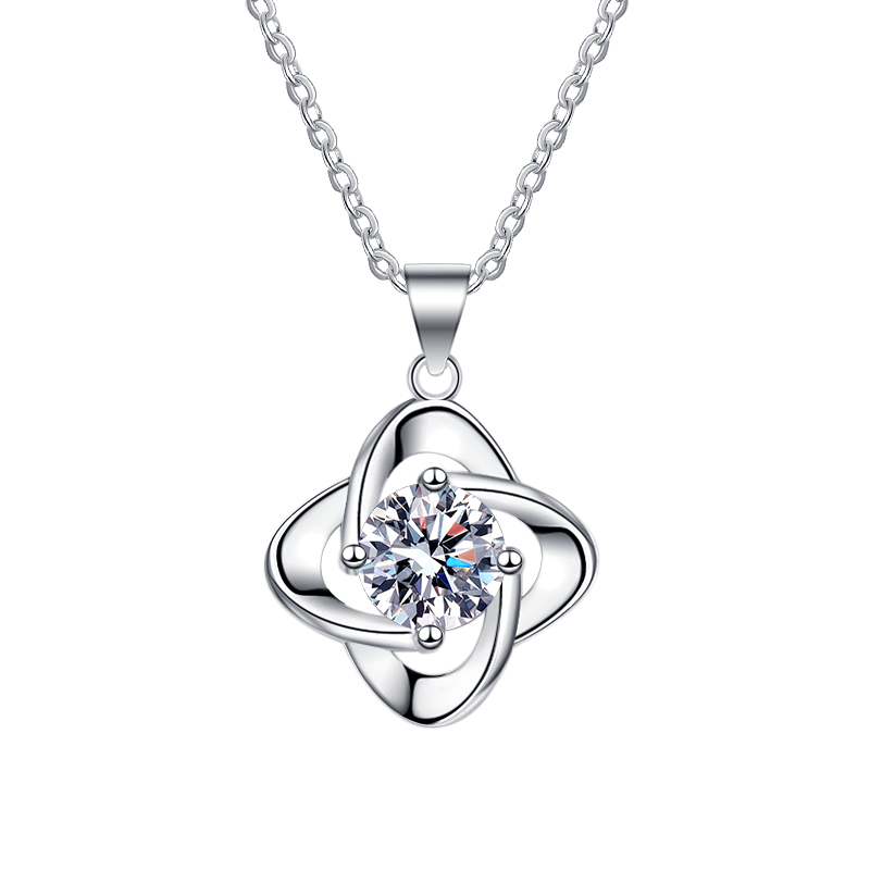 Dây Chuyền ESME ES170 Kim Cương Đá Moissanite Bạc 925 Xi Kim 5 lớp (3 Màu)