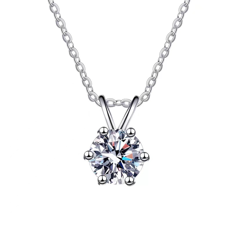 Dây Chuyền ESME ES291 Kim Cương Đá Moissanite Bạc 925 Xi Kim 5 lớp (3 Màu)