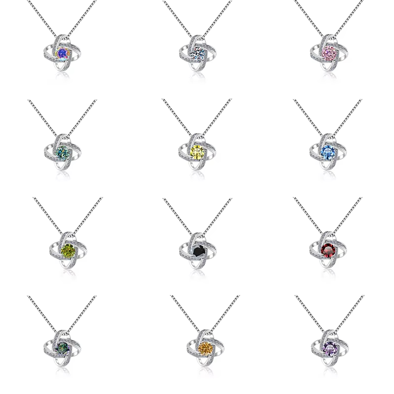 Dây Chuyền ESME ESHK033B Kim Cương Đá Moissanite Bạc 925 Xi Kim 5 lớp