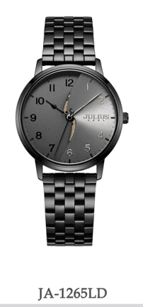 Đồng Hồ Nữ JA-1265LD  Julius Hàn Quốc Dây Thép (ĐEN)