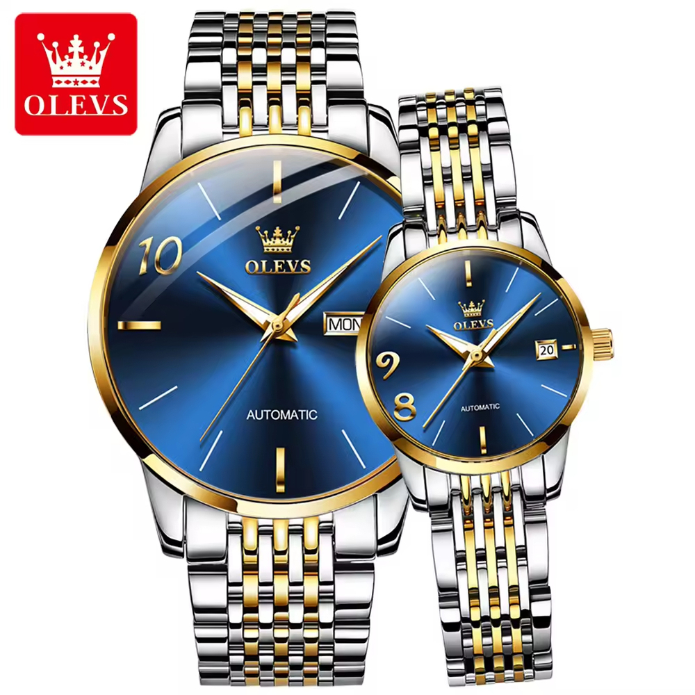 Đồng Hồ Cặp OLEVS-6632 Dây Thép Chính Hãng