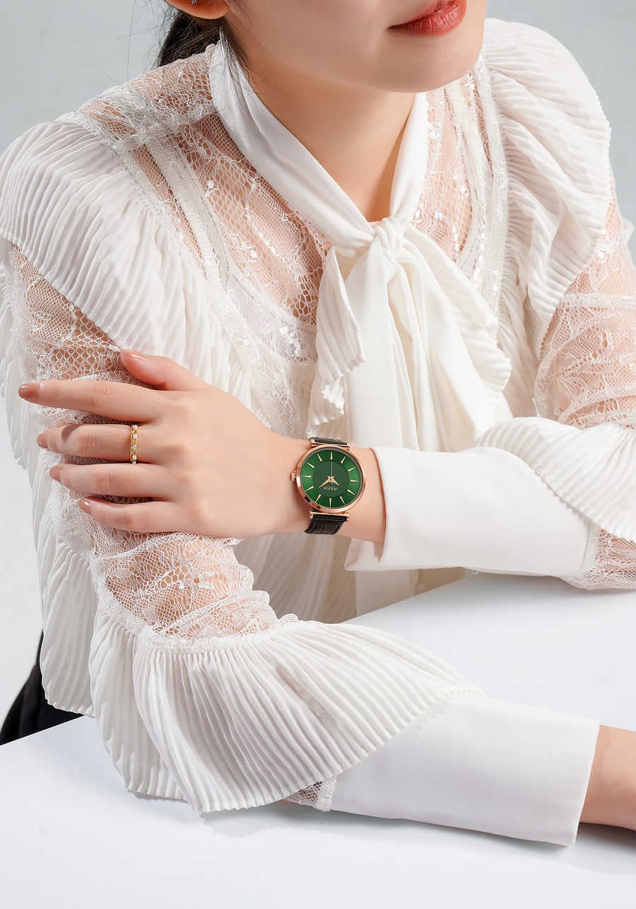 Combo Đồng Hồ Nữ JA-1376D Julius Hàn Quốc + Nữ Trang ESME ES146AS