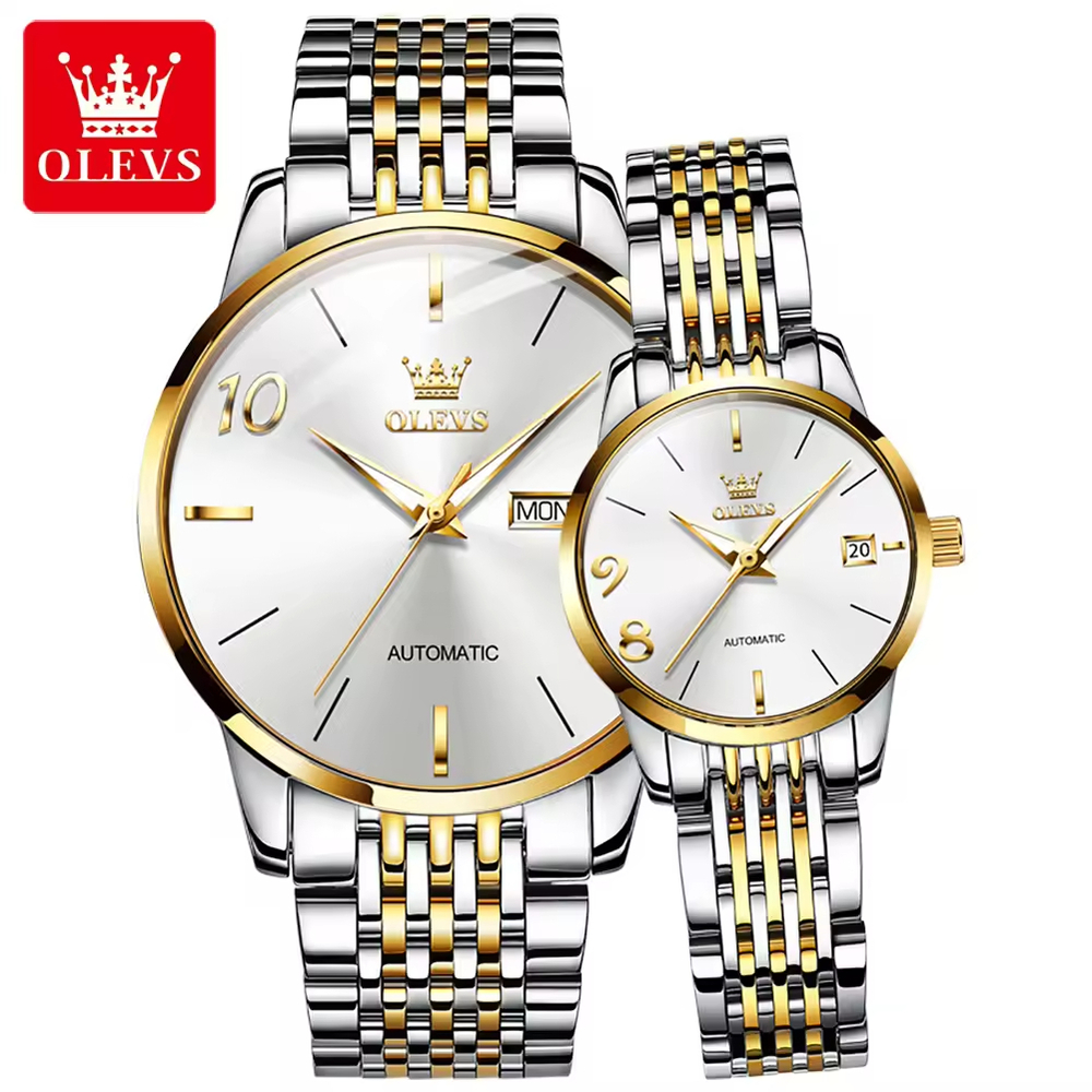 Đồng Hồ Cặp OLEVS-6632 Dây Thép Chính Hãng