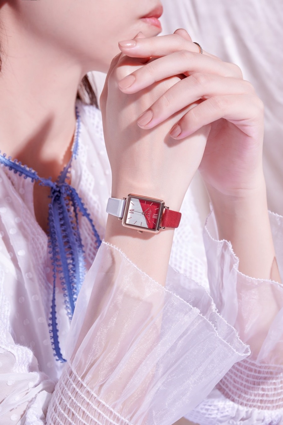 Đồng Hồ Nữ JA-1317A Julius Hàn Quốc (Đỏ)