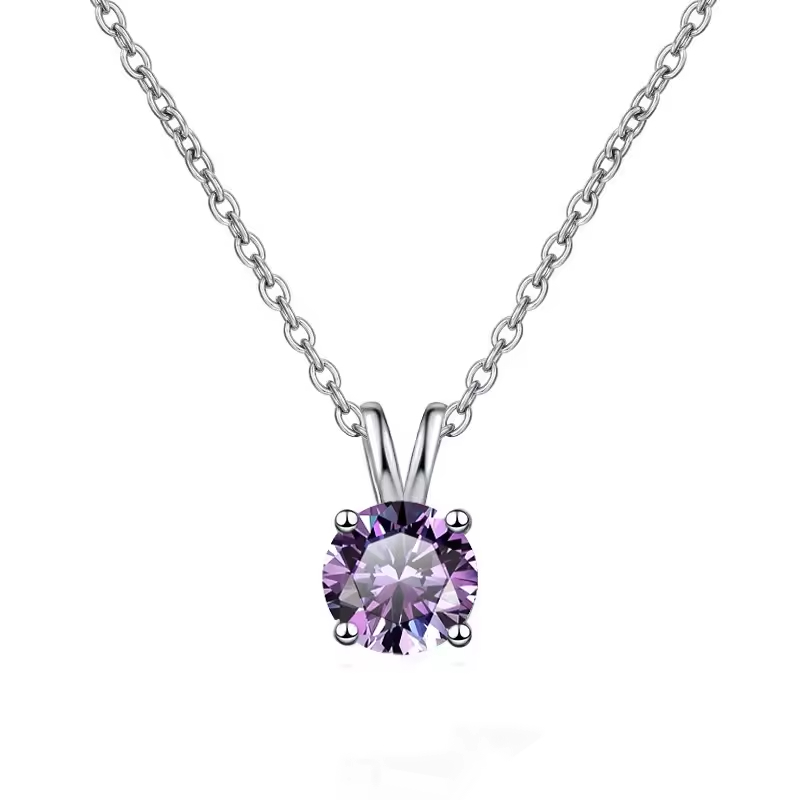 Dây Chuyền ESME ESHK082C Kim Cương Đá Moissanite Bạc 925 Xi Kim 5 lớp
