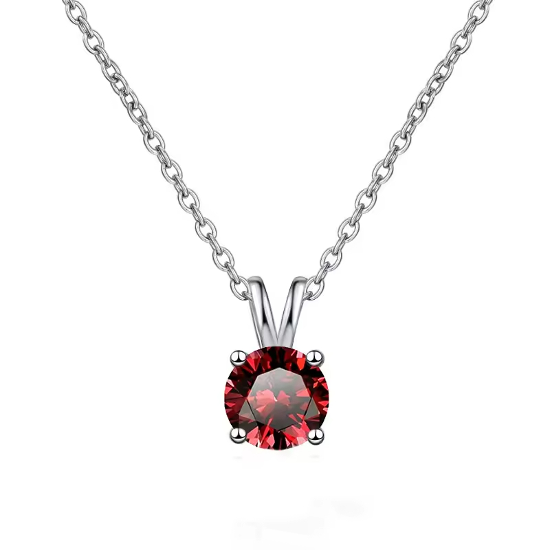 Dây Chuyền ESME ESHK082C Kim Cương Đá Moissanite Bạc 925 Xi Kim 5 lớp
