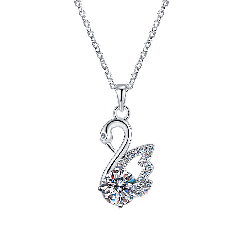 Dây Chuyền ESME ES159KC Kim Cương Đá Moissanite Bạc 925 Xi Kim 5 lớp