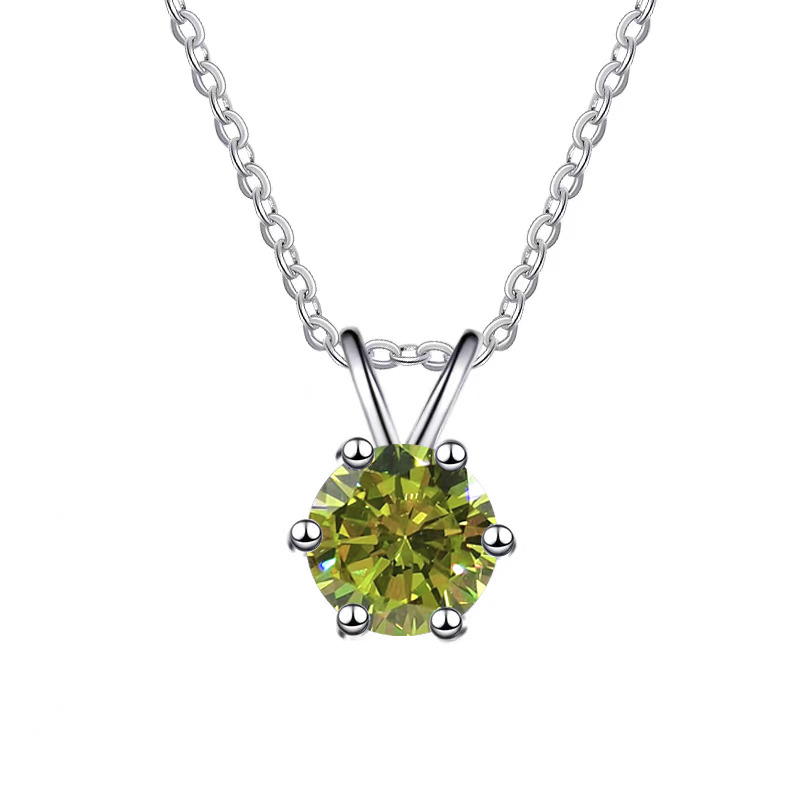 Dây Chuyền ESME ES291 Kim Cương Đá Moissanite Bạc 925 Xi Kim 5 lớp (3 Màu)