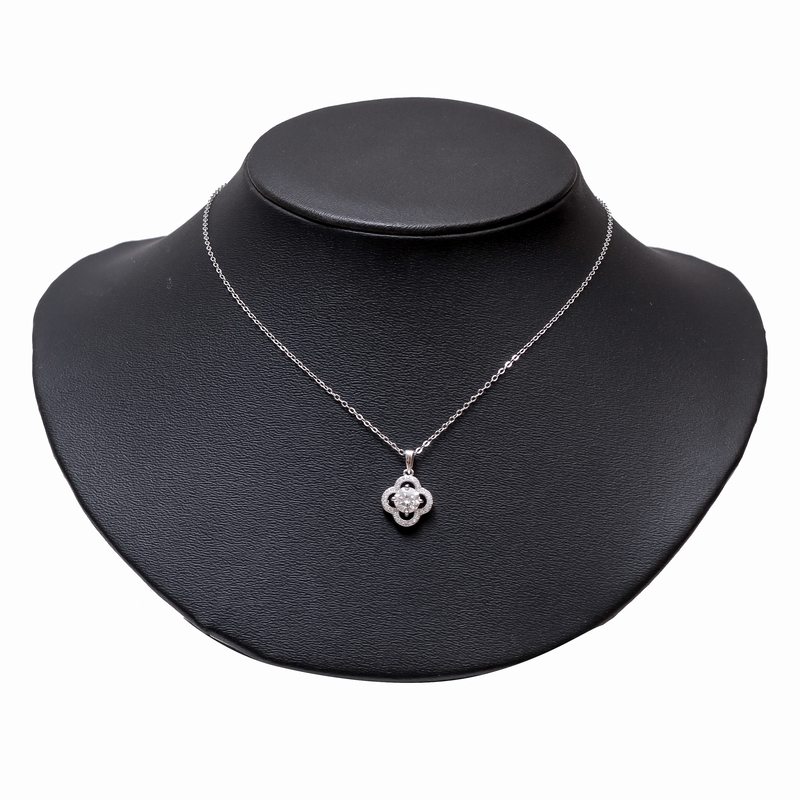 Dây Chuyền ESME ES171AKC Kim Cương Đá Moissanite Bạc 925 Xi Kim 5 lớp
