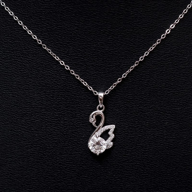Dây Chuyền ESME ES159KC Kim Cương Đá Moissanite Bạc 925 Xi Kim 5 lớp