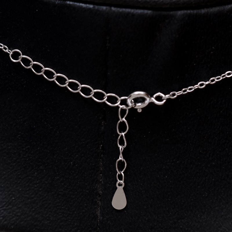 Dây Chuyền ESME ES159KC Kim Cương Đá Moissanite Bạc 925 Xi Kim 5 lớp
