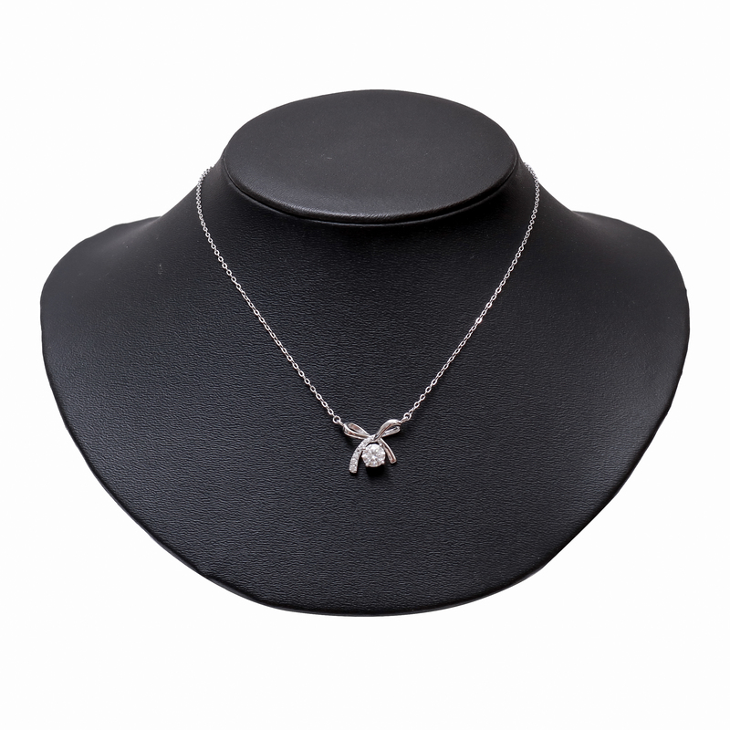 Dây Chuyền ESME ES165KC Kim Cương Đá Moissanite Bạc 925 Xi Kim 5 lớp