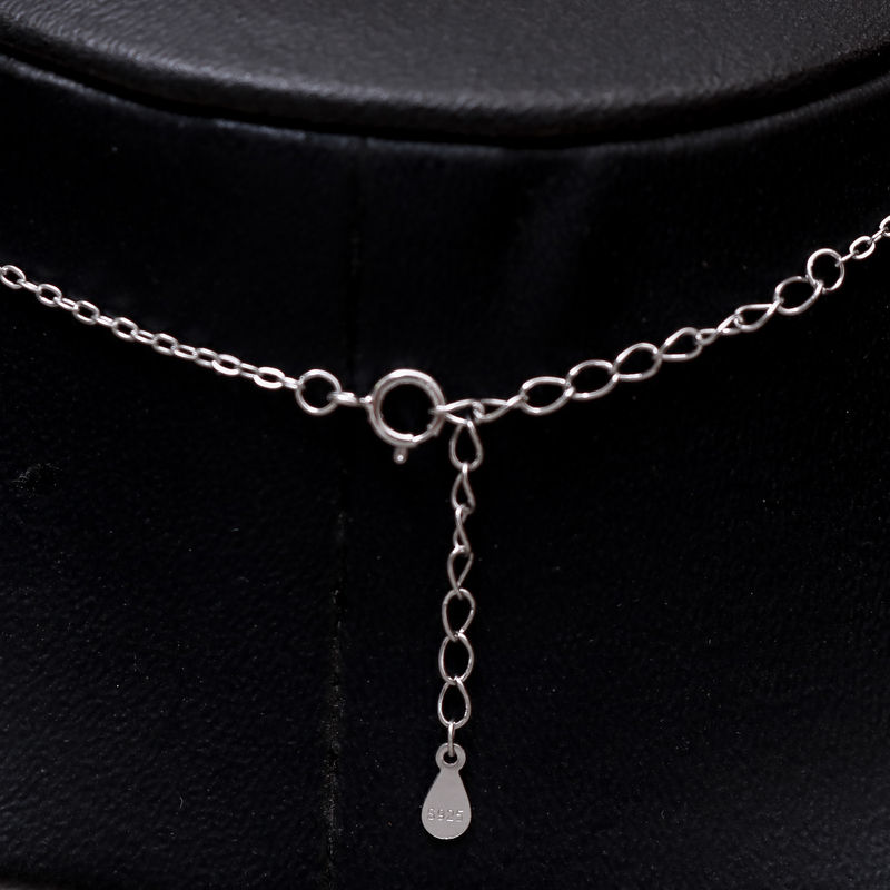 Dây Chuyền ESME ES165KC Kim Cương Đá Moissanite Bạc 925 Xi Kim 5 lớp