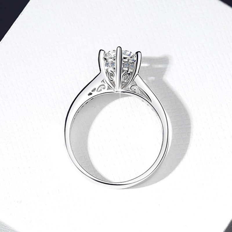 Nhẫn ESME ES290AS Kim Cương Đá Moissanite Bạc 925 Xi Kim 5 lớp (2 MẪU)