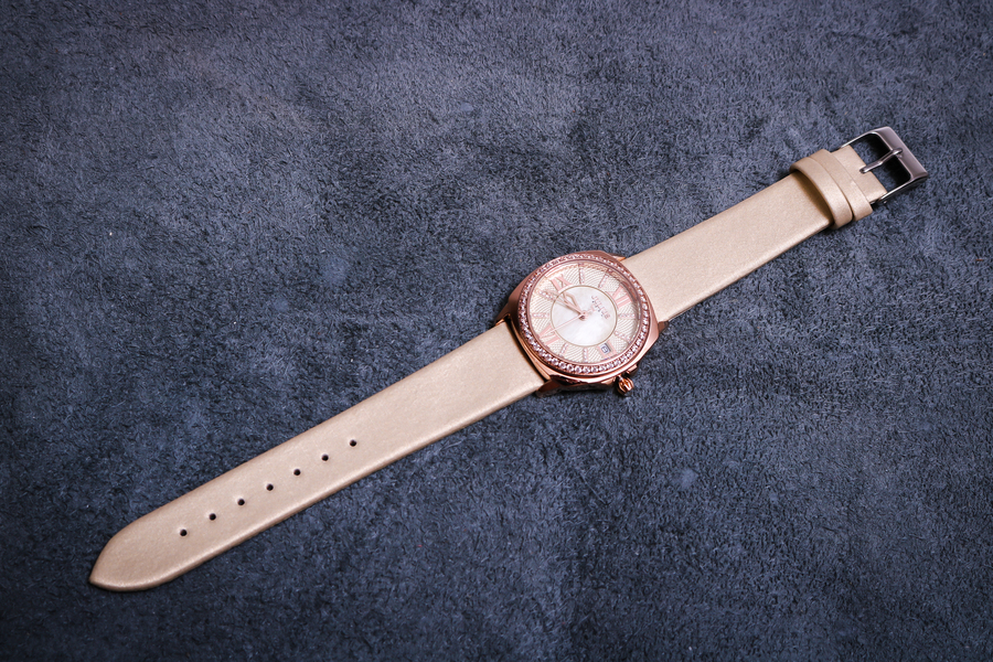 Đồng Hồ Nữ JA-1401A Julius Hàn Quốc Dây Da (Trắng Kem)