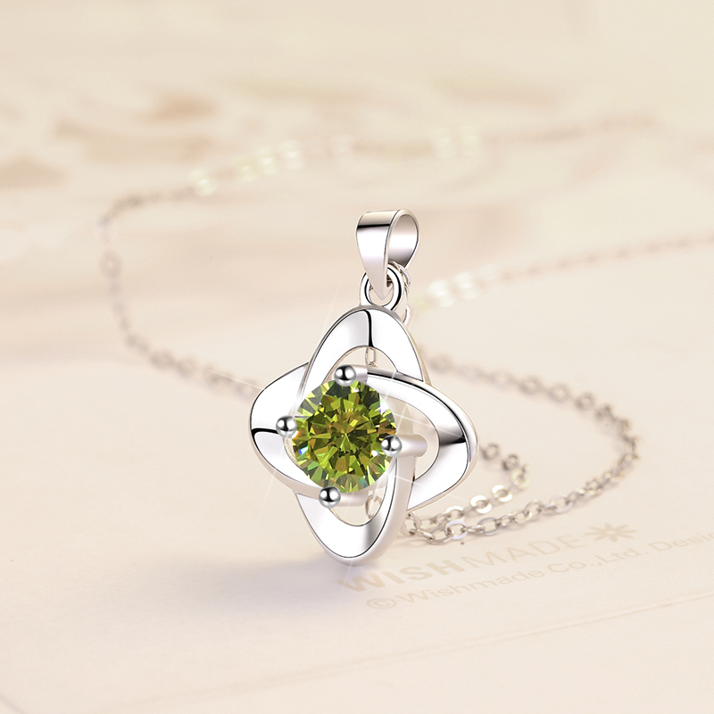 Dây Chuyền ESME ES170 Kim Cương Đá Moissanite Bạc 925 Xi Kim 5 lớp (3 Màu)