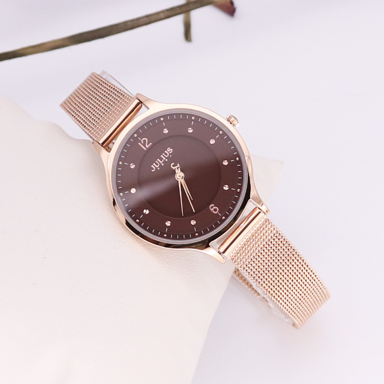 Đồng Hồ Nữ JA-1060 Julius Hàn Quốc Dây Thép (3 Màu)