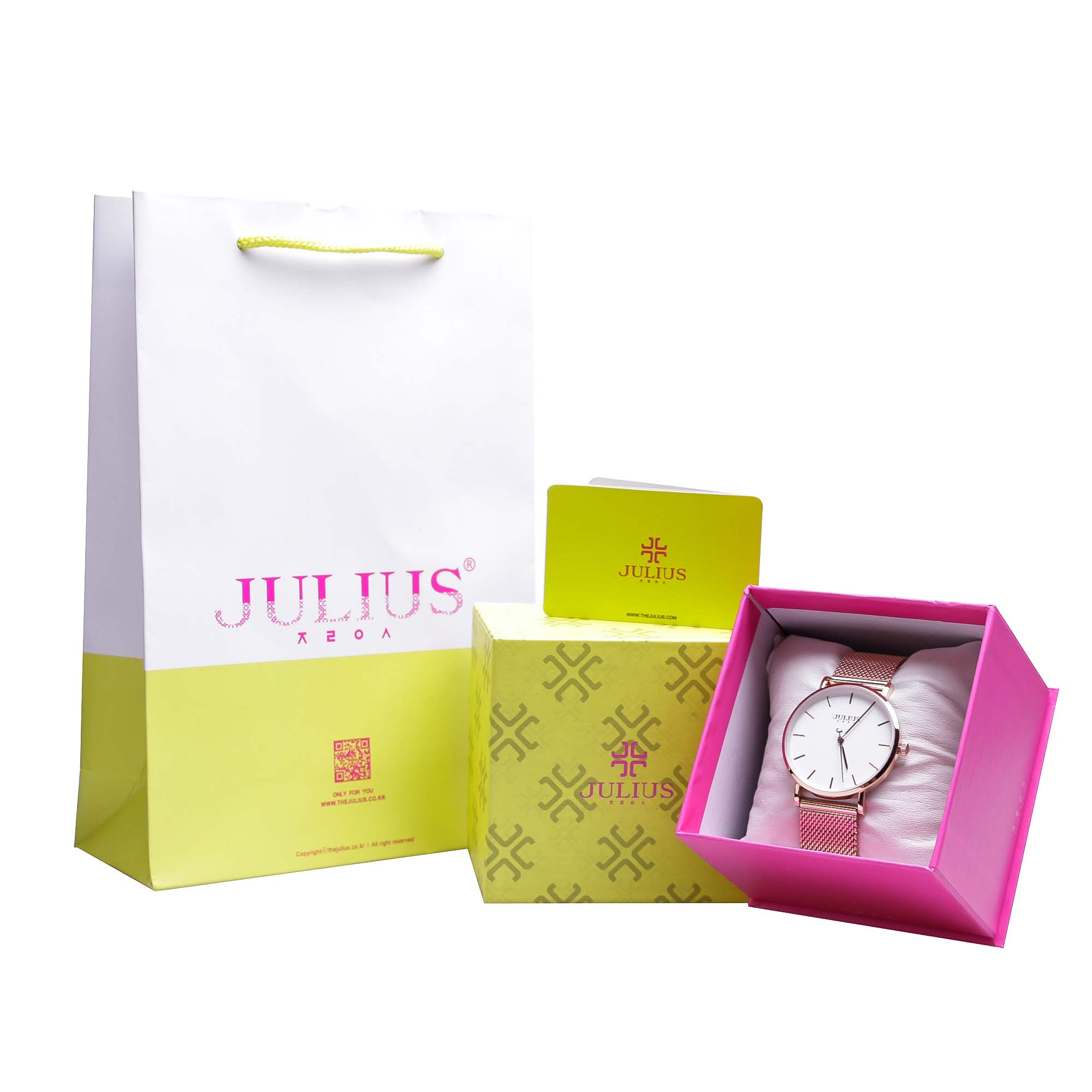 Đồng Hồ Nam JA-1164MC Julius Hàn Quốc Dây Thép (Đồng Trắng)