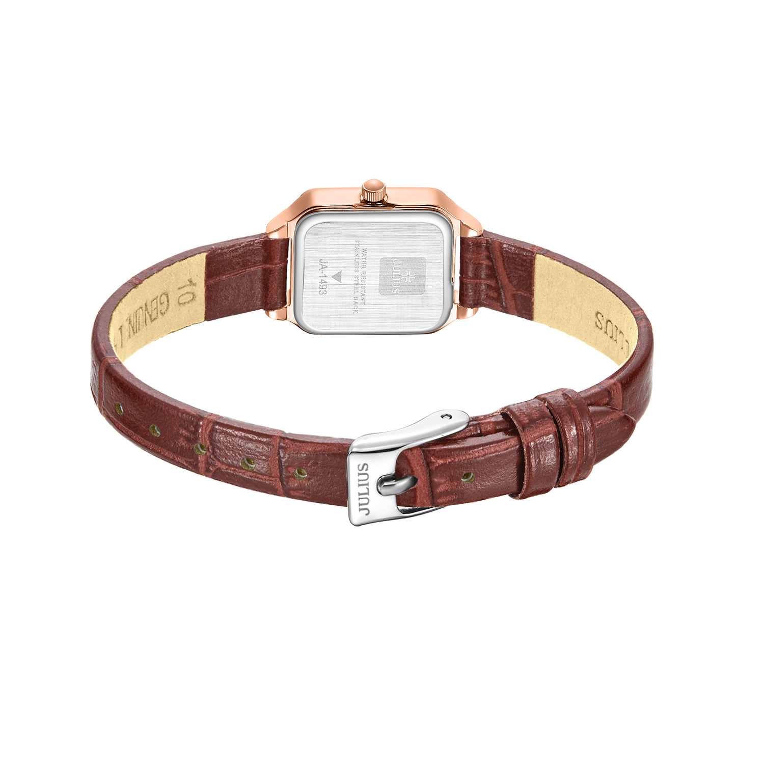 Đồng Hồ Nữ JA-1493C Julius Hàn Quốc Dây Da (Nâu)