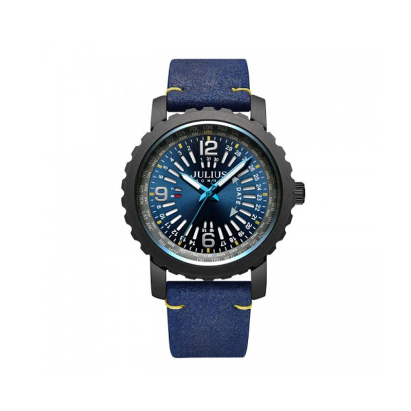 Đồng Hồ Nam JAH-111 Julius Homme Dây Da (4 Màu)