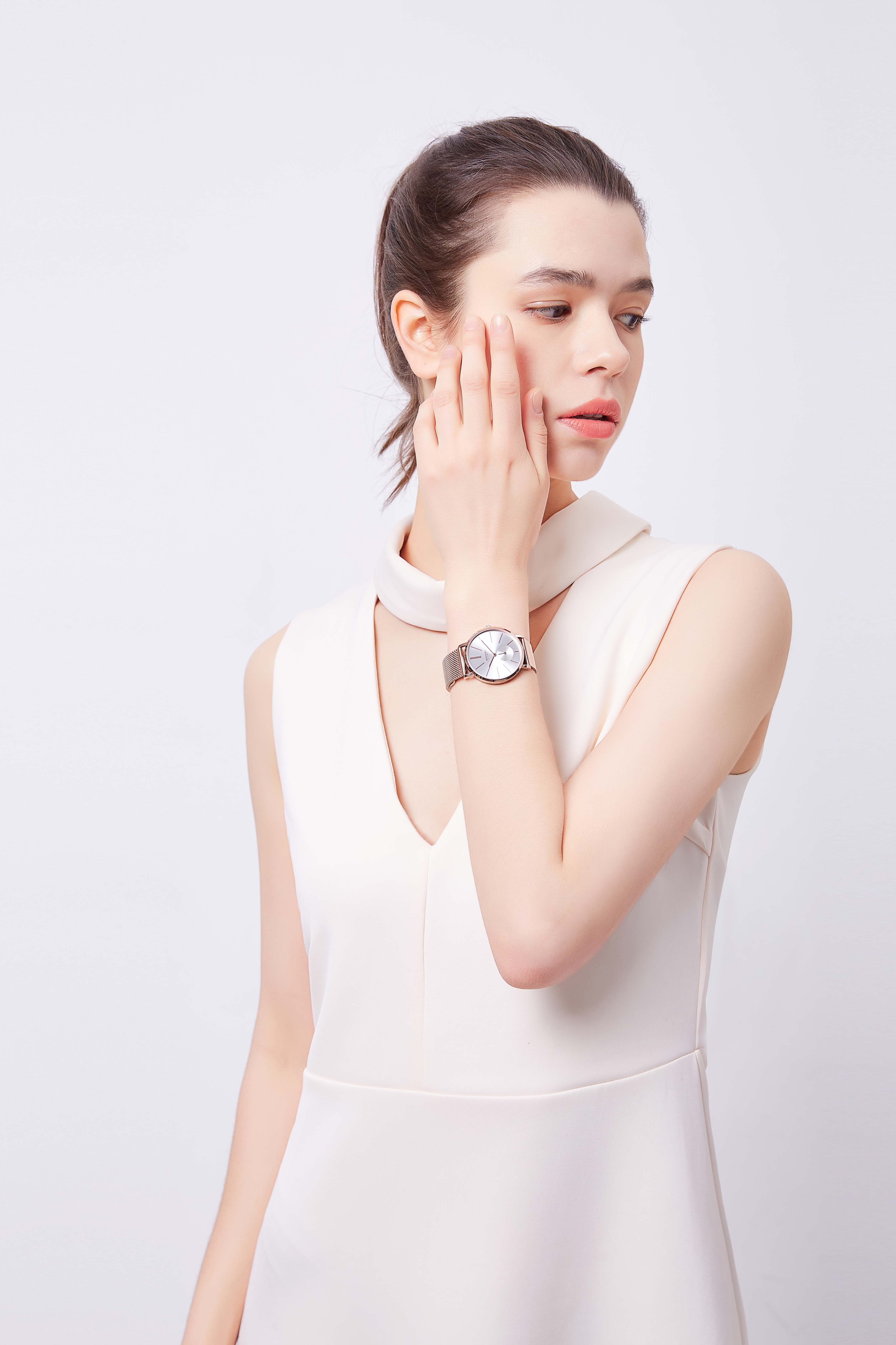 Đồng Hồ Nữ JS-022 Kính Sapphire Julius Star Hàn Quốc (4 Màu)