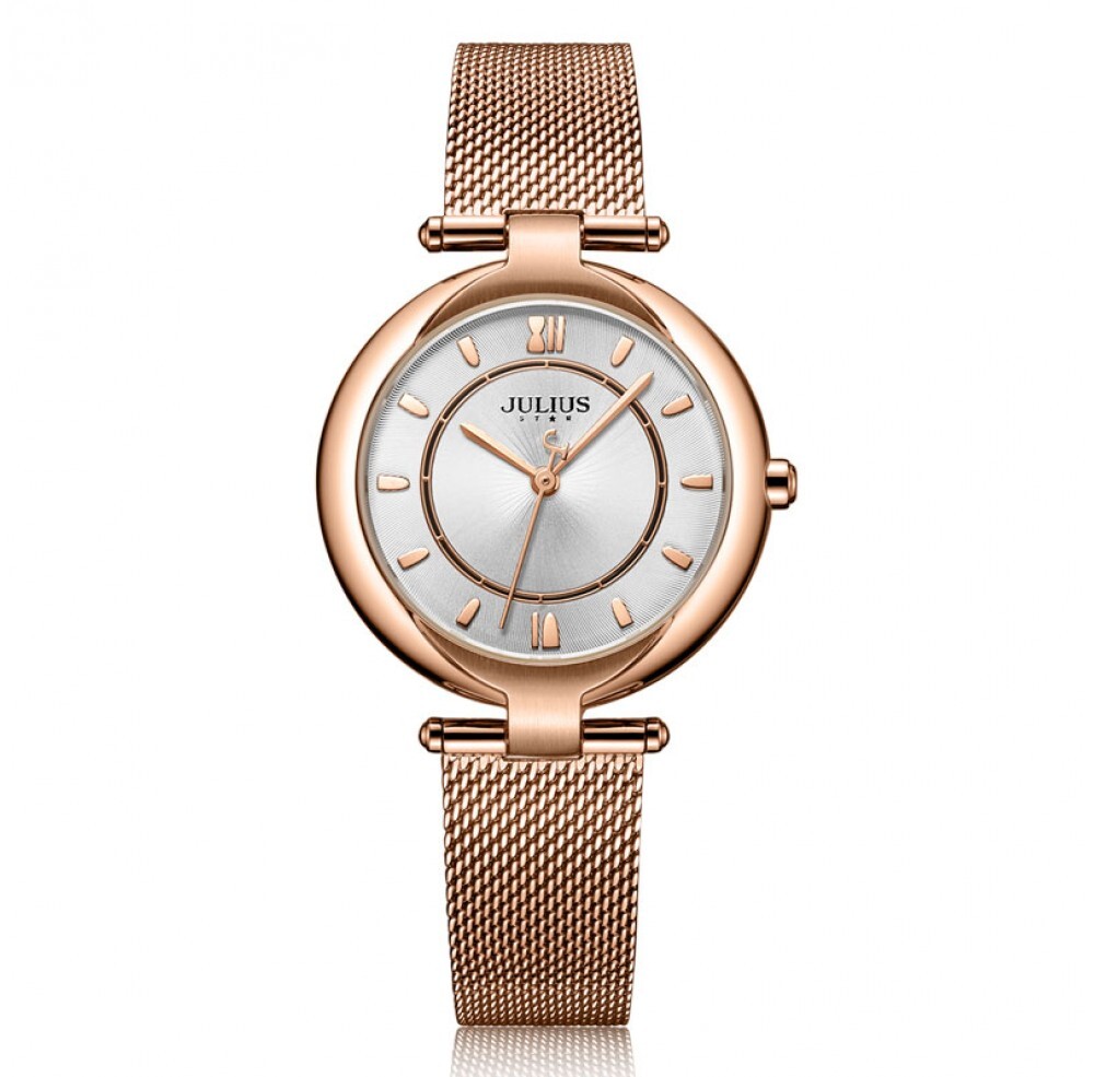 Combo Đồng Hồ Nữ JS-028B Julius Hàn Quốc + Nữ Trang ESME ES141