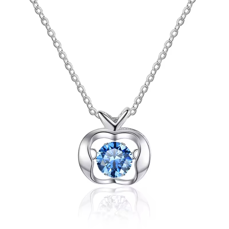 Dây Chuyền ESME ESHK043B Kim Cương Đá Moissanite Bạc 925 Xi Kim 5 lớp